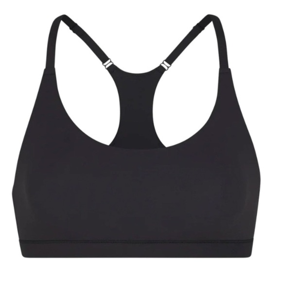 NWT SKIMS Fits Everybody Racerback Bralette Black Size Medium - Picture 3 of 7